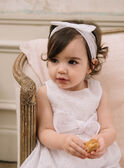 Cinta para el pelo blanca de gasa devoré con estampado floral, para bebé niña CAJODDY / 22E4BFH1BAN001