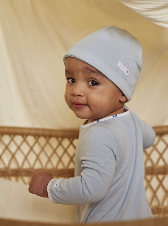 Pelele de bebé pulpo azul y gorro para niño recién nacido COLE_B / 22E0NGI1GREC227