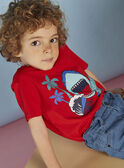 Camiseta de color rojo con estampado de tiburón para niño CYDOAGE3 / 22E3PGT1TMCF525