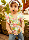 Blusa de satén de algodón con estampado floral para bebé niña CASABRINA / 22E1BFN1CHE811