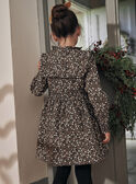Vestido negro con estampado de flores GLIROBETTE / 23H2PFR1ROB090