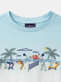 Camiseta Playa Azul y Blanco  KLIPLAGE / 24E3PGR2TMC000