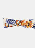 Cinta para el pelo blanca con estampado de flores y peces multicolores KAZELIE / 24E4BFS1BAN001