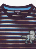 Camisa de color berenjena con estampado de rayas GUCHAGE / 23H3PGH2TML718