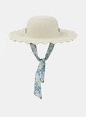 Sombrero de Paja con Cinta Estampada Floral Arena KLIBYETTE / 24E4PFR1CHA808