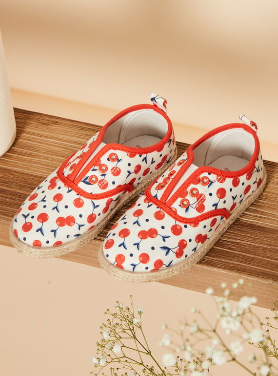 Slip-on de color crudo con estampado de cerezas FABALETTE / 23N10PF41D16001