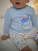 Pelele con estampado de ballena y calcetines para bebé niño CEIACOB / 22E5BG51GREC232