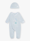 Pelele de bebé pulpo azul y gorro para niño recién nacido COLE_B / 22E0NGI1GREC227