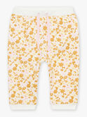 Pantalón de chándal de muletón crudo con estampado floral FABRITA / 23E1BF81JGB001