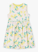 Vestido amarillo reversible de raso de algodón LAPAKRETTE / 24H2PFI1ROBH705