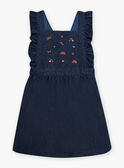 Vestido vaquero con estampado bordado para niña CARLETTE / 22E2PF71CHSP274