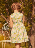 Vestido amarillo reversible de raso de algodón LAPAKRETTE / 24H2PFI1ROBH705