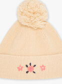 Gorro con borla beige KRABONETTE / 24E4PF81BON080