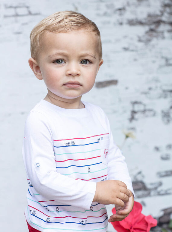 Camiseta de rayas blancas azules bebé niño : online - Camisas, camisetas y polos |