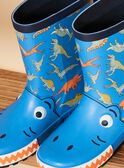 Botas de agua de color azul con estampado de dinosaurios FEPLUIAGE / 23N10PG11D0C208