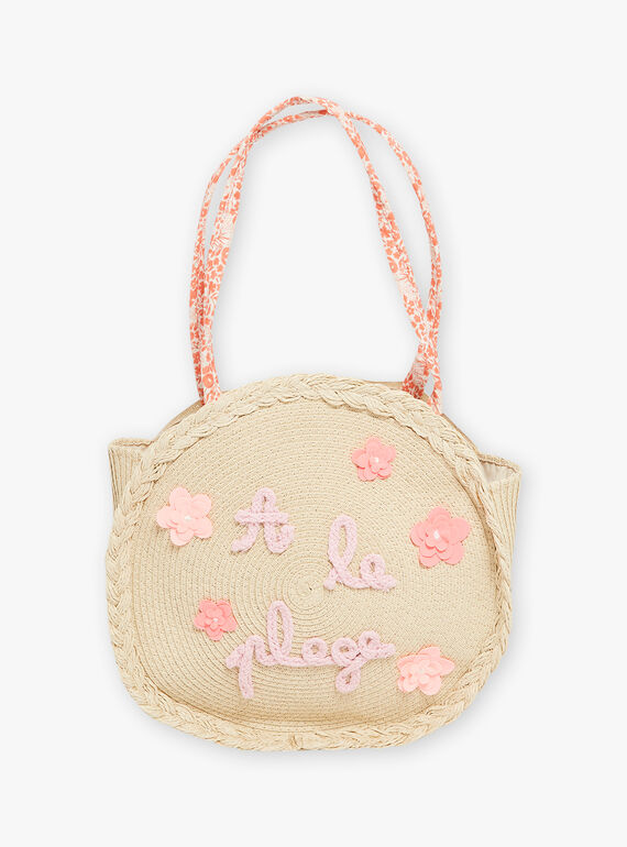 Bolso de playa de rafia para niña CLIKUETTE / 22E4PFO1BES009