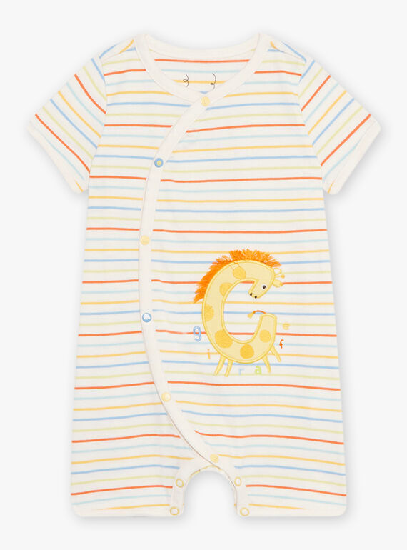 Pelele de rayas de color crudo para bebé niño CEILAN / 22E5BG53GRE001
