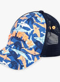 Gorra azul con estampado de tiburones FLYTOAGE / 23E4PGR1CHAC226