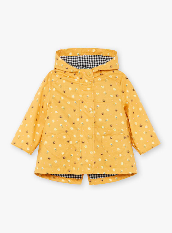 Parka 2 en 1 con capucha de color amarillo ZUANAELLE / 21E1BFM1IMPB114