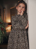 Vestido negro con estampado de flores GLIROBETTE / 23H2PFR1ROB090
