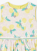 Vestido amarillo reversible de raso de algodón LAPAKRETTE / 24H2PFI1ROBH705