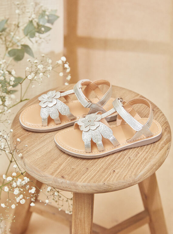 Sandalias abiertas plateadas KUAGRETTE / 24N10PF61D0E956