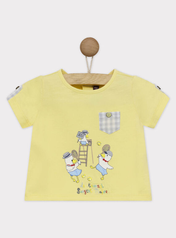 Camiseta de manga corta de color amarillo RYDENIS / 19E1BGS1TMC106