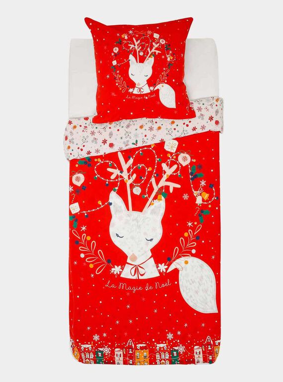 Juego de cama de Navidad de color rojo con funda de almohada cuadrada SACOUETTE / 19HZENS1PLC511