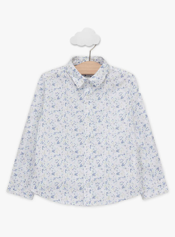 Camisa con estampado floral y pajarita extraíble para niño TIFLORAGE / 20E3PGJ6CHM001