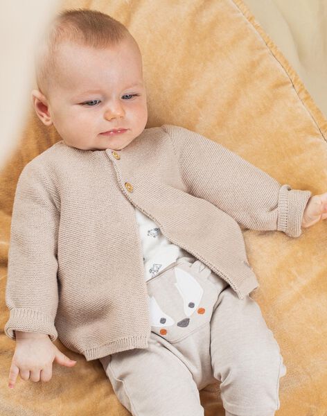 violento Senador Objetivo Cárdigan tricotado beige para bebé niño : comprar online - Chaquetas y  cárdigans | SergentMajor