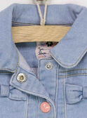 Cárdigan de color azul denim RAILIA / 19E1BFD3CAR704