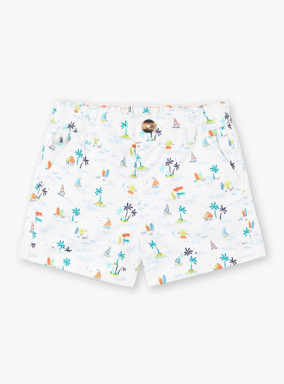 Short blanco y azul con estampado de fantasía ZATOM / 21E1BGU1SHO001