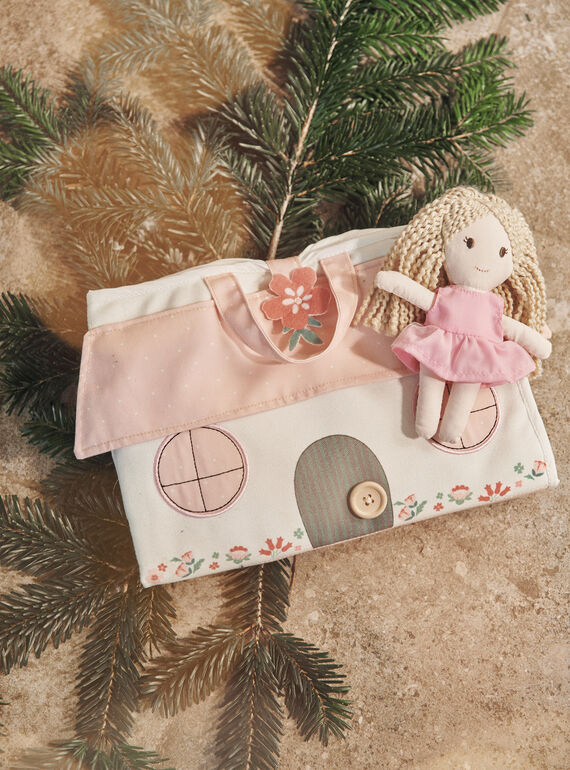 Casa de muñecas de color crudo de tela Carry-on Dollhouse SMAFA0062MAISON / 23J7GF31JOU099