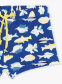 Bañador estilo bóxer de color tinta con estampado de tiburones FRYBOXAGE / 23E4PGM6MAIC214