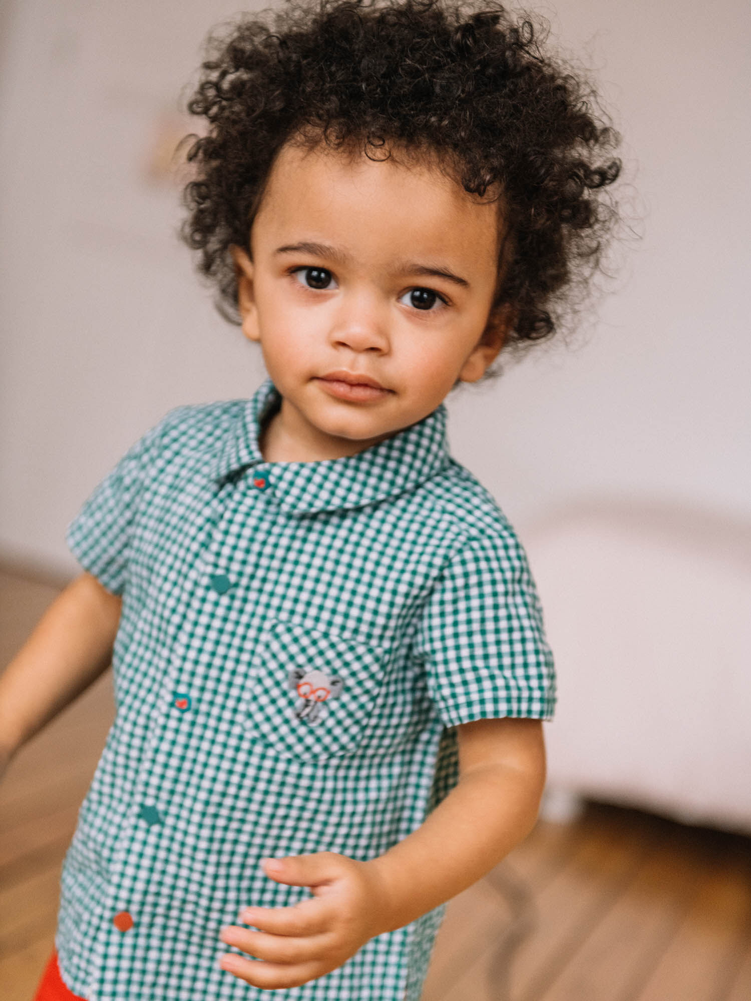 Camisa vichy bebe top