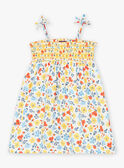 Vestido de punto smock de color crudo con estampado de flores KRUDETTE 2 / 24E2PFK7RBS001