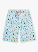 Pijama naranja y azul con estampado de monstruos para niño CAMONAGE / 22E5PG56PYJ400
