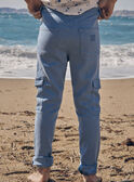 Pantalón cargo slim azul escarchado LESLIMAGE / 24H3PGJ1PANC206