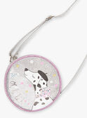 Bandolera redonda plateada con estampado de dálmata para niña BEBAGETTE / 21H4PF21BES956