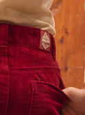 Pantalones de terciopelo rojo LAROVAGE / 24H3PGR2PAN501