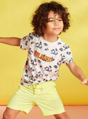 Conjunto de playa de color crudo, amarillo y azul para niño CYOPLAGE4 / 22E3PGS3ENS001