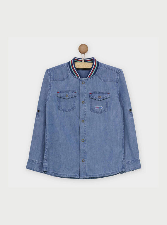 Camisa de color azul denim REBOBOAGE / 19E3PGC1CHM704