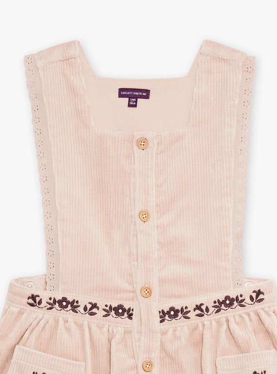 Vestido estilo delantal de terciopelo DULCINETTE / 22H2PFR1CHS801