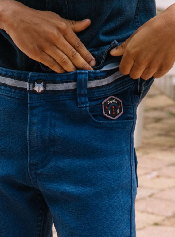Pantalón slim-fit de twill azul DABRAGE / 22H3PG51PANC207