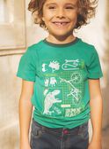 Camiseta con estampado de dinosaurio y de bicicletas fosforescentes FEPAGE / 23E3PGB2TMC630