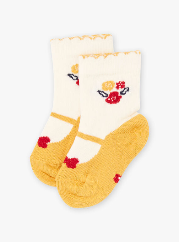 Calcetines con estampado de babies y floral para bebé niña BAELAYA / 21H4BF51SOQ001