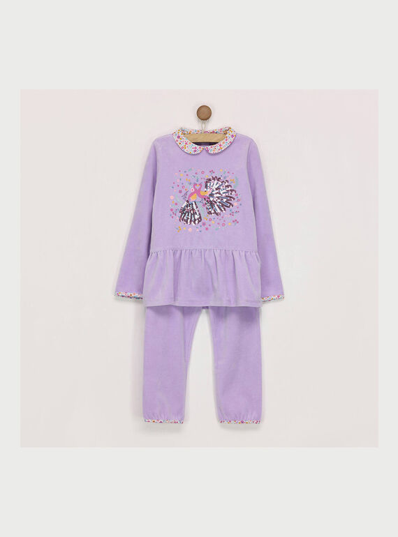 Pijama de color malva REJUSETTE / 19E5PF75PYJ328