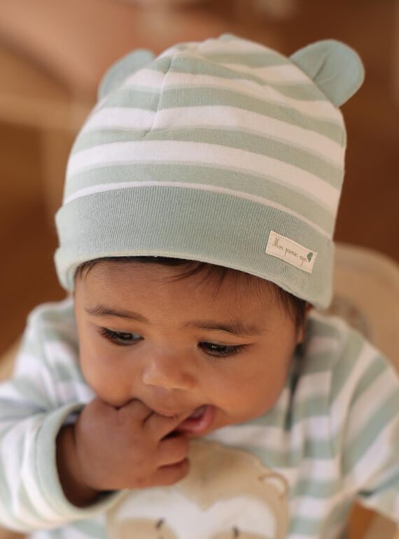 Gorro de punto crudo con orejas 3D  FONG / 23E0AG71BNA629