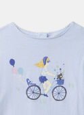 Camiseta de manga corta azul cielo MEPIAFETTE / 25E2PF81TMC020