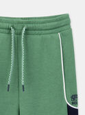 Pantalón de chándal verde con rayas en contraste KRIJOGAGE 2 / 24E3PGB4JGBG602